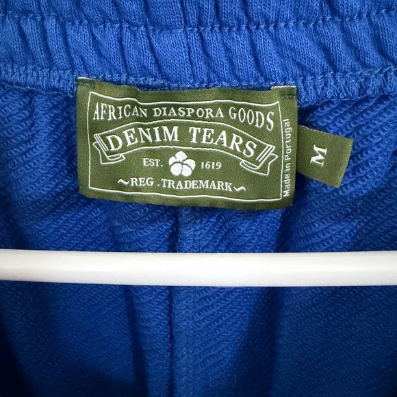 Denim Tears The Cotton Wreath Shorts Royal Blue Authentic - Picture 3 of 4